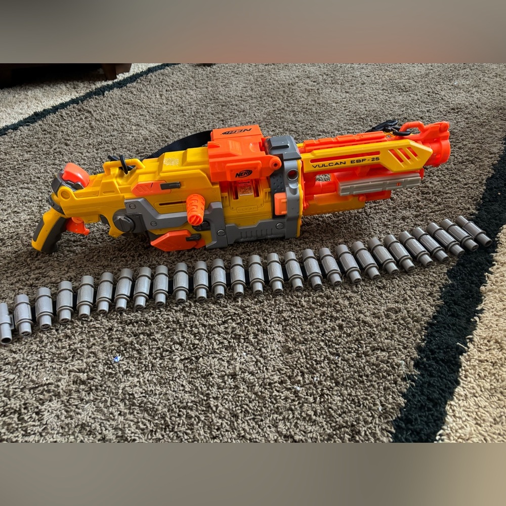 Nerf Action Blaster Yellow and Orange Sci-Fi Design